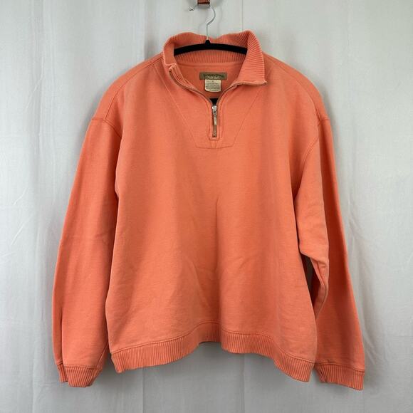 Vintage Peach Pink Bungalow Brand Pullover Sweatshirt Womens Size Medium - Picture 1 of 4